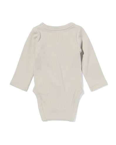 body crois&eacute; &eacute;volutif nouveau-n&eacute; c&ocirc;tel&eacute; vert clair vert clair - 33438220LIGHTGREEN - HEMA