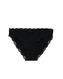 slip femme stretch coton/dentelle noir S - 19620852 - HEMA