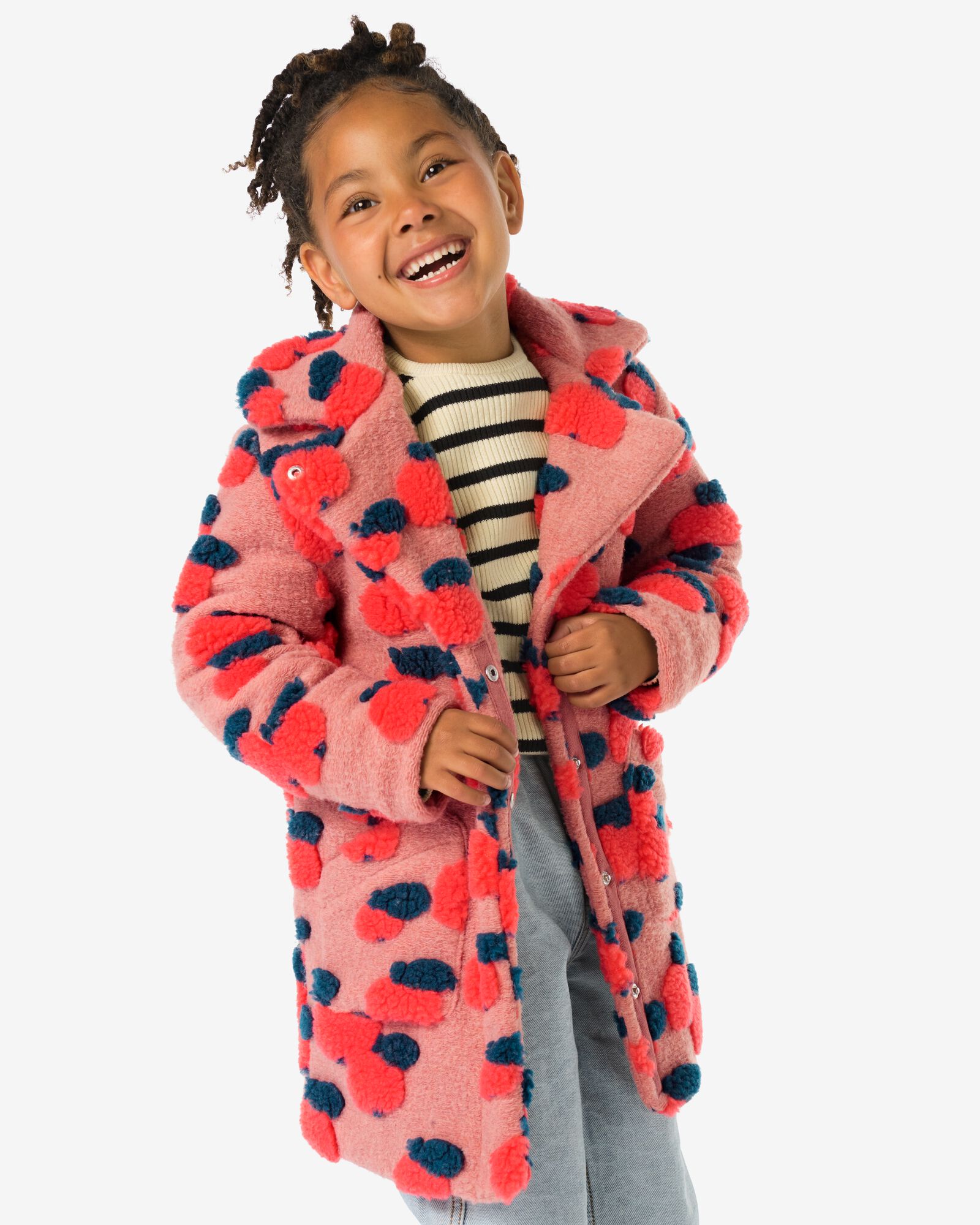 Kinderjacke, Teddy, &Auml;pfel altrosa - 30825218OLDPINK - HEMA