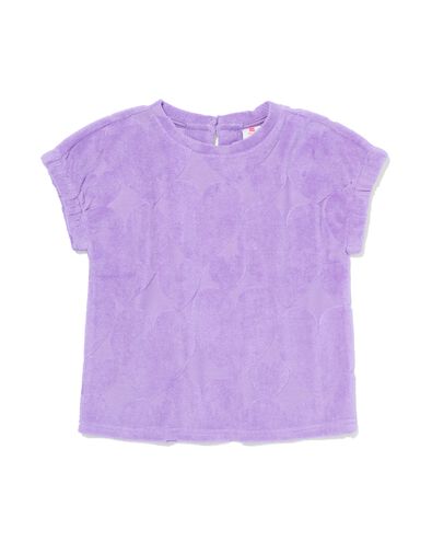 Kinder-T-Shirt, Frottee, Herzen violett violett - 30848702PURPLE - HEMA