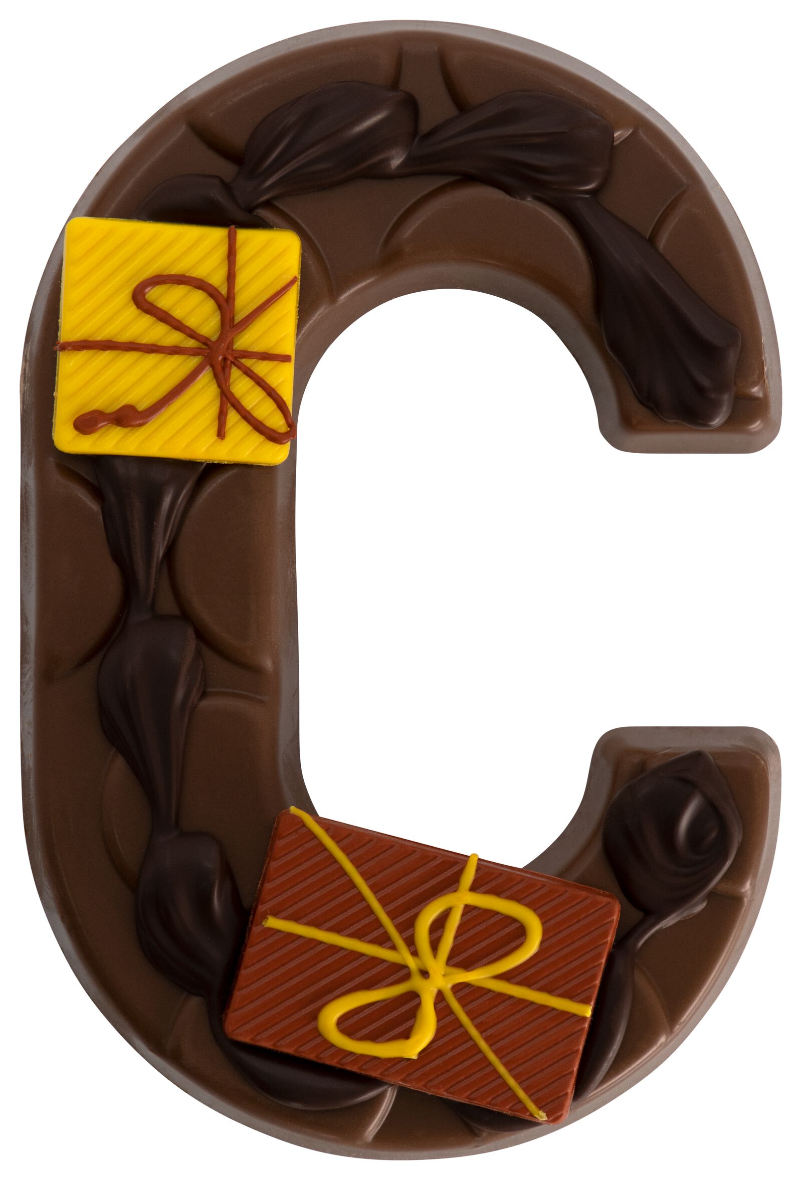 lettre en chocolat au lait d&eacute;cor&eacute;e &agrave; la main 200 g - 1000017008 - HEMA