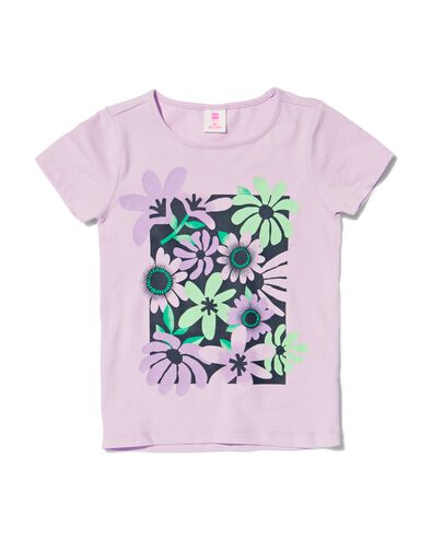 Kinder-T-Shirt violett 122/128 - 30864054 - HEMA