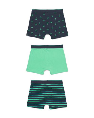 3 boxers enfant en coton/stretch bleu - 19292030BLUE - HEMA