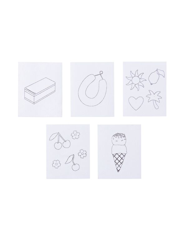 motifs de broderie solubles dans l'eau - 5 pi&egrave;ces - 60702847 - HEMA