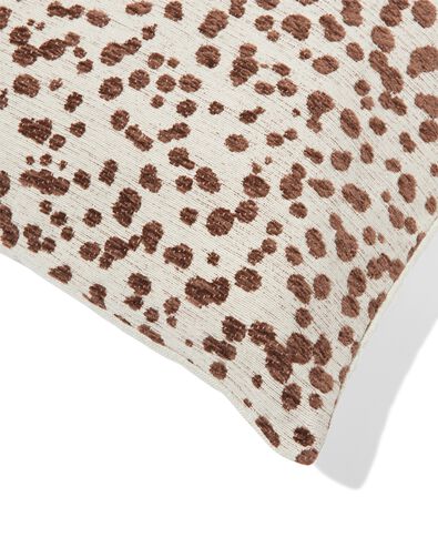 kussenhoes 50x50cm velours stippen bruin - 7326005 - HEMA