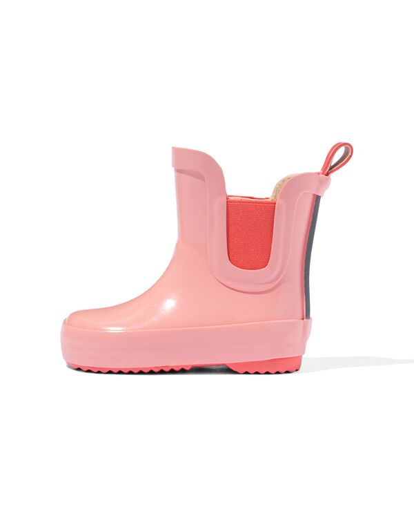 bottes de pluie b&eacute;b&eacute; caoutchouc rose corail corail - 33240150CORAL - HEMA