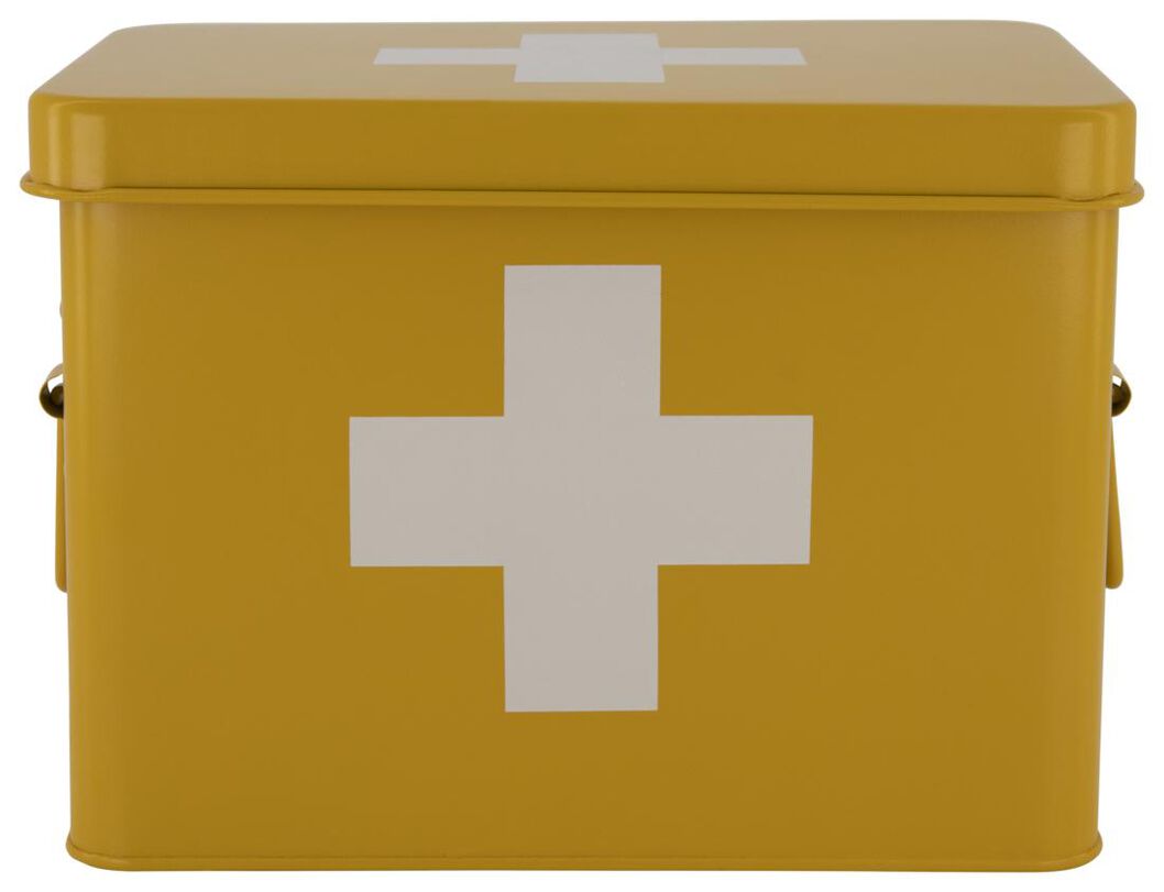 Medikamentenbox, 22 x 16 x 16 cm, ockergelb - 80300145 - HEMA