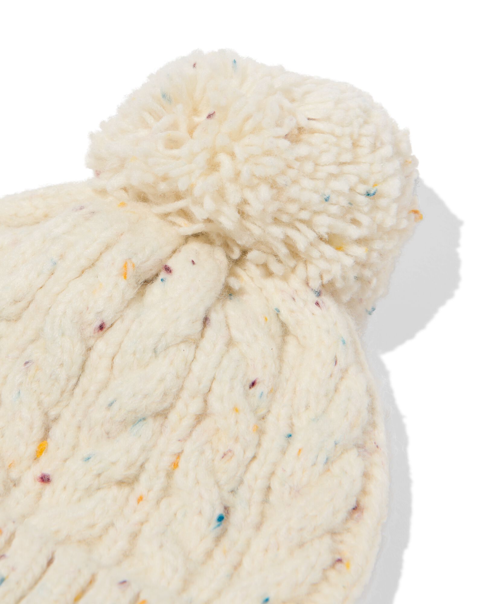 kinder beanie pompon cr&egrave;me beige beige - 16700295BEIGE - HEMA