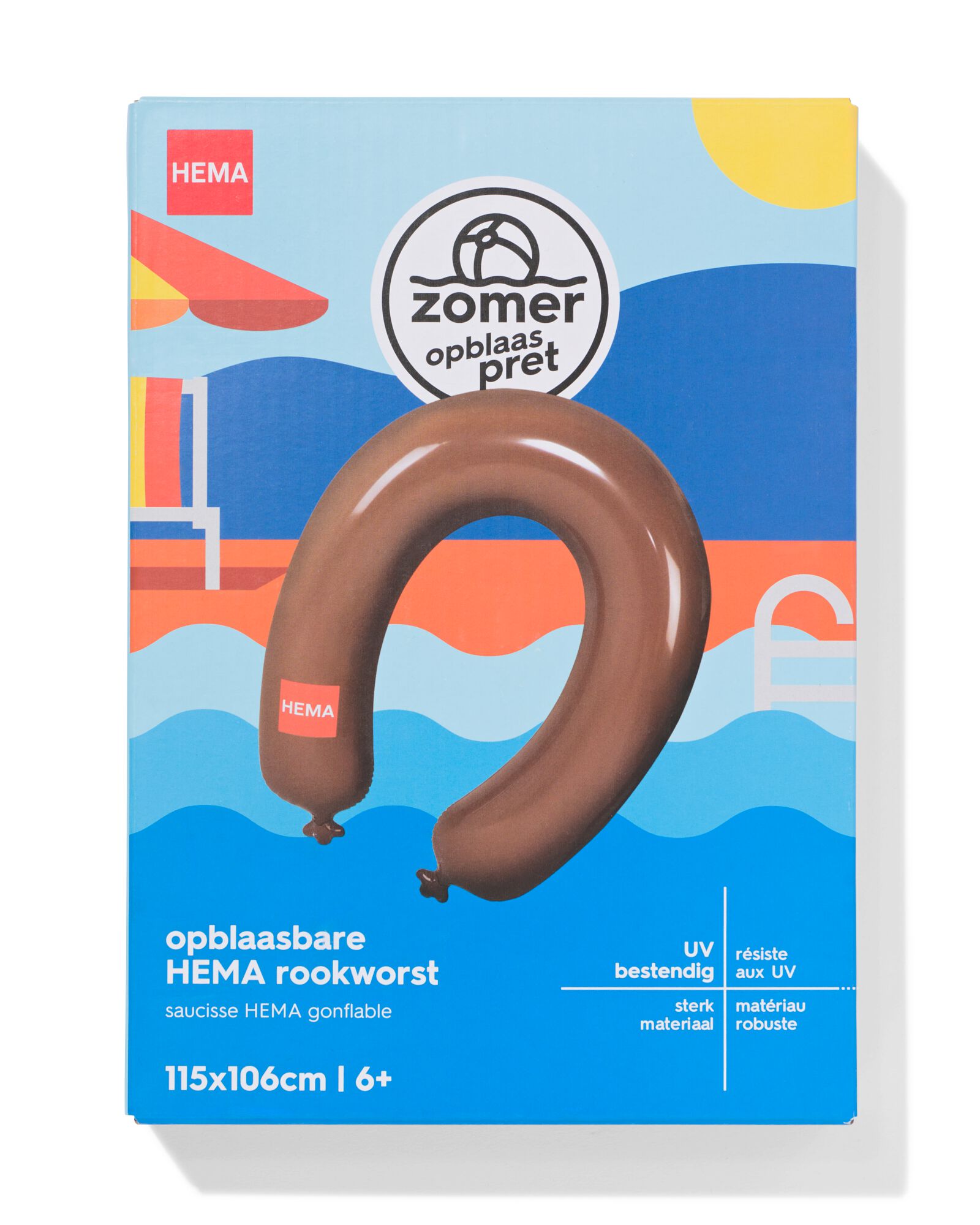 saucisse fum&eacute;e gonflable 115x106 - 15810026 - HEMA