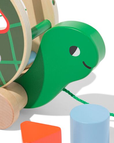 jouet tortue avec son 22x15,5x10cm bois - 15100230 - HEMA