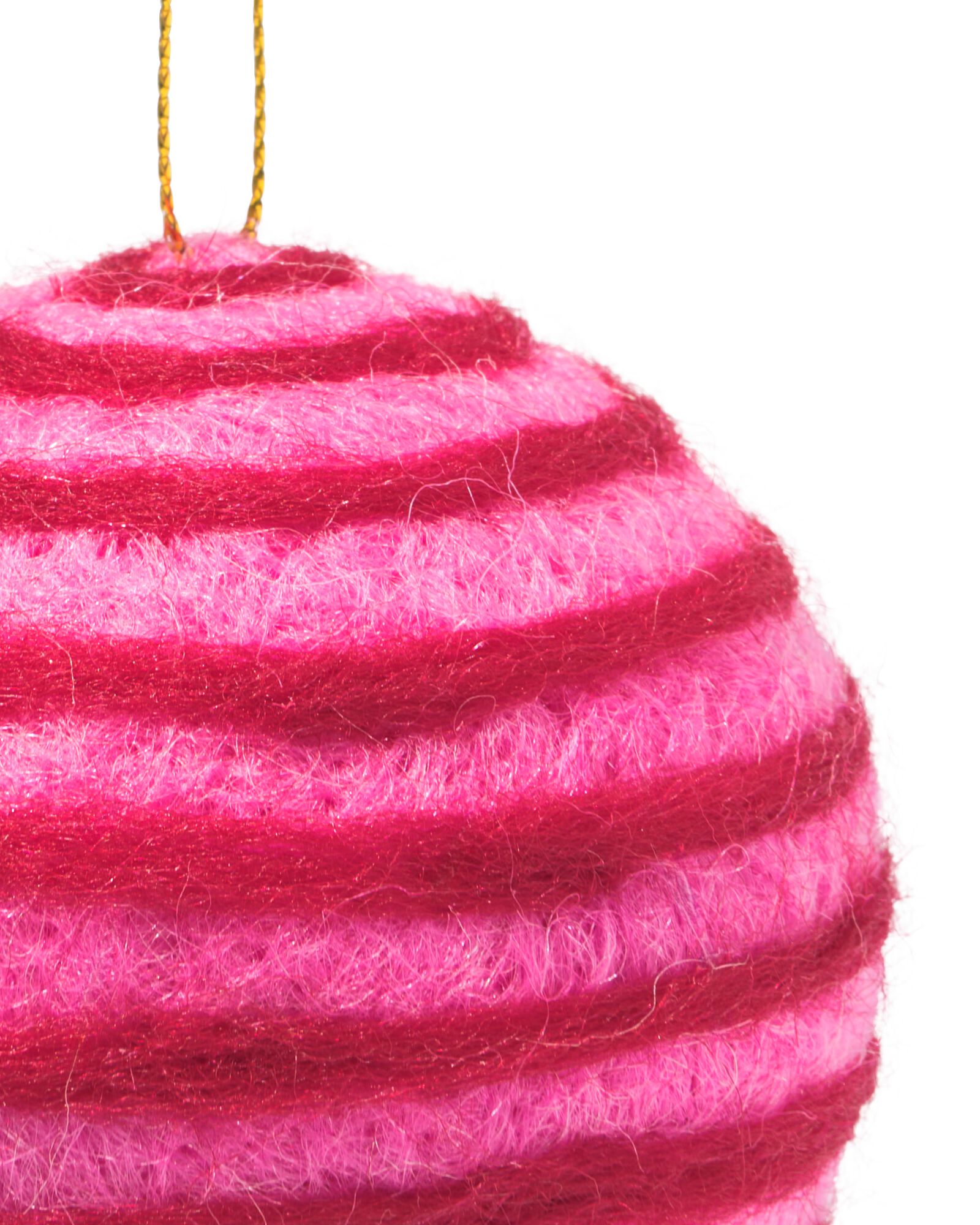 kersthanger ⌀7cm vilt bal roze - 25101444 - HEMA