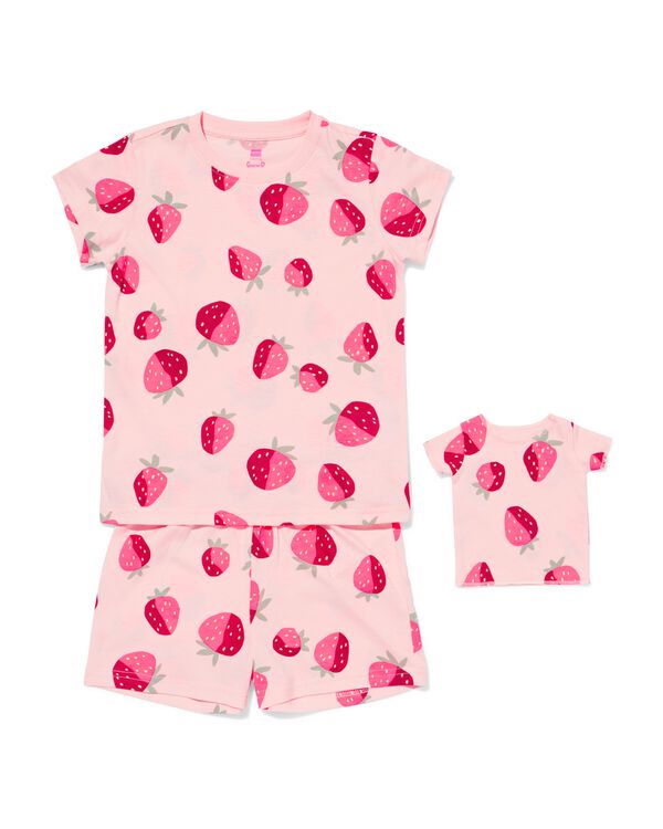 Kinder-Kurzpyjama Erdbeeren rosa rosa - 23003260PINK - HEMA