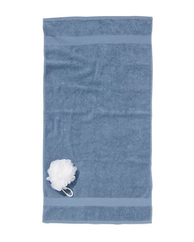serviette de bain 50x100 qualité épaisse gris-bleu - 5250306 - HEMA