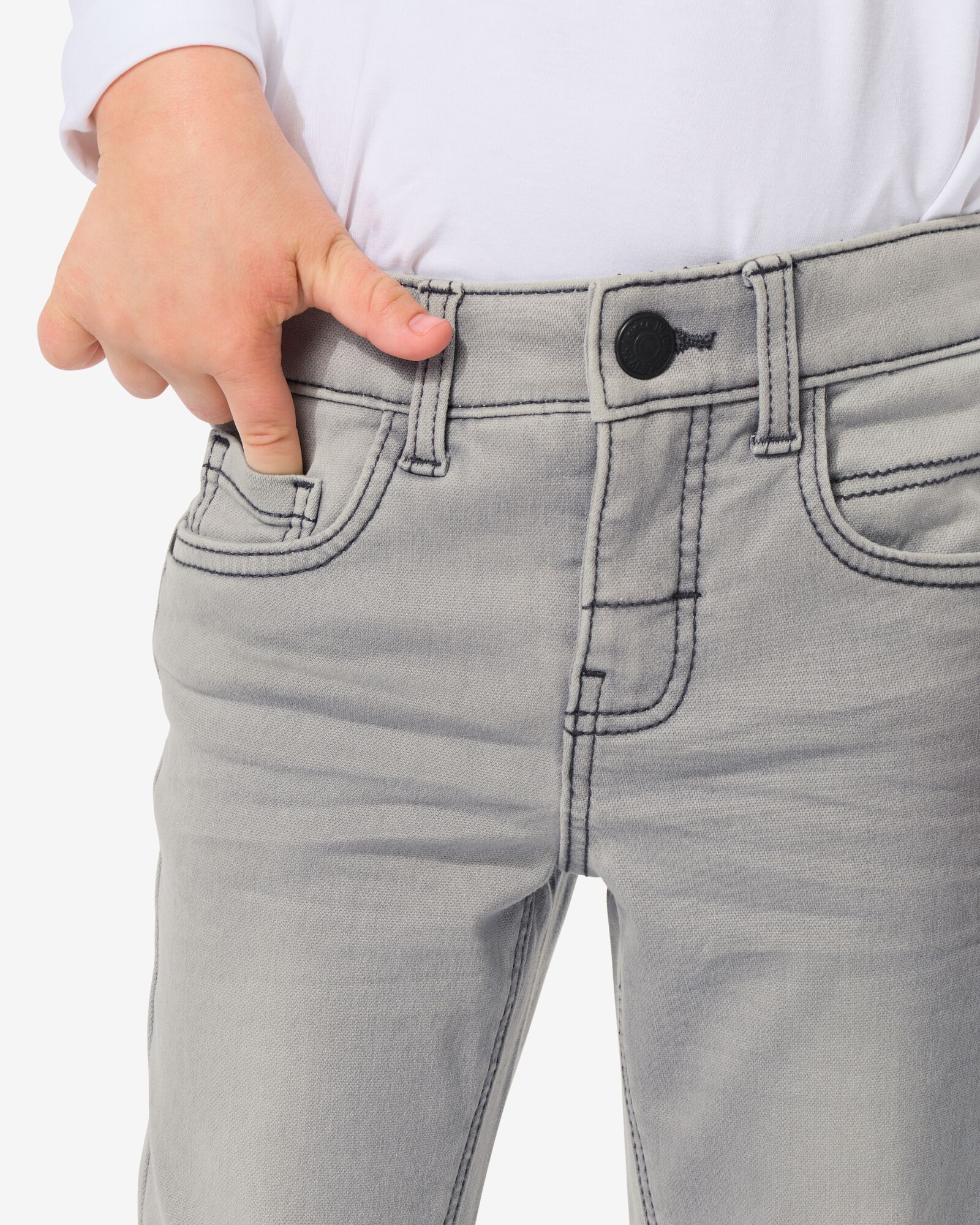 jog denim skinny enfant gris gris - 1000028292 - HEMA