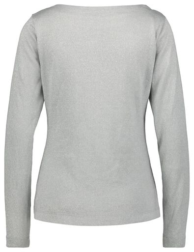 t-shirt femme paillettes gris - 1000021678 - HEMA