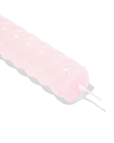 bougie longue ⌀2,2 x 24,5 cm torsad&eacute; rose - 13506170 - HEMA