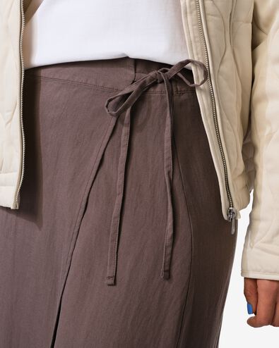 Damen-Wickelrock Inez mit normaler Passform braun braun - 36207390BROWN - HEMA