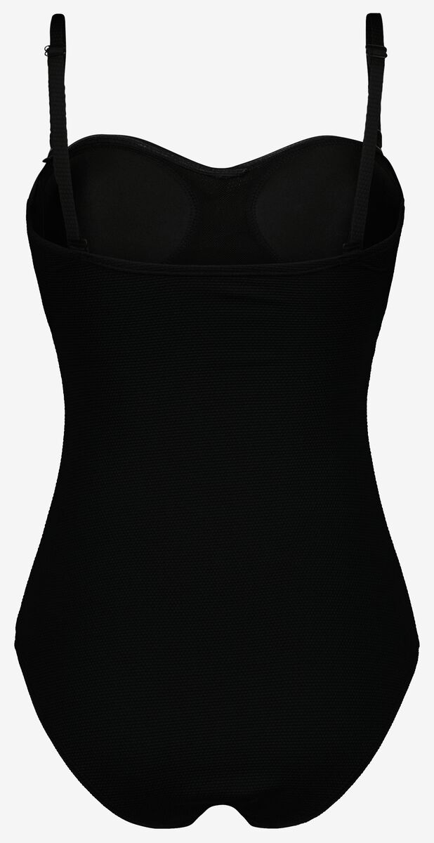 Damen-Badeanzug, trägerlos, figurformend schwarz - 1000026361 - HEMA