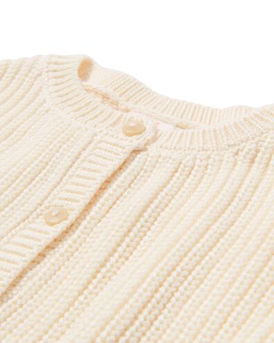 babyvest grofgebreid ecru ecru - 33005680ECRU - HEMA