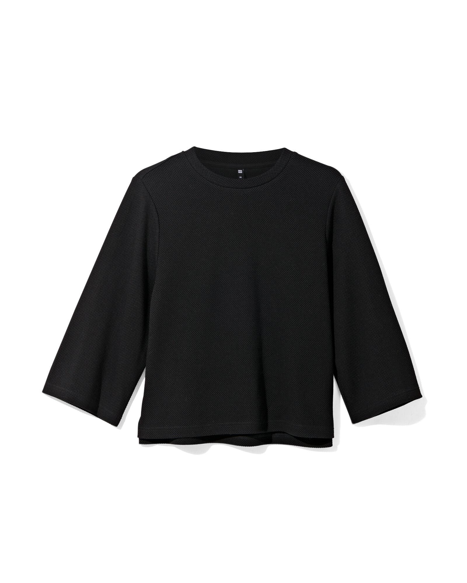 t-shirt femme Kacey avec relief noir noir - 36298050BLACK - HEMA