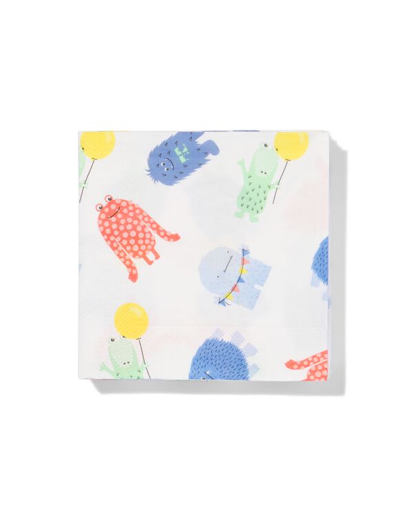 Servietten, 24 &times; 24 cm, Monster &ndash; 20 St&uuml;ck - 14250339 - HEMA