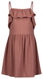 Kinder-Kleid mit Struktur rosa rosa - 1000027646 - HEMA