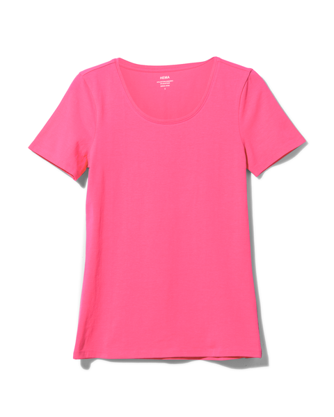 t-shirt basique femme rose rose - 1000029914 - HEMA