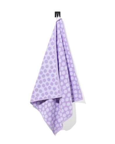 K&uuml;chenhandtuch, 50 x 50 cm, Baumwolle, violett mit Punkten - 5440256 - HEMA