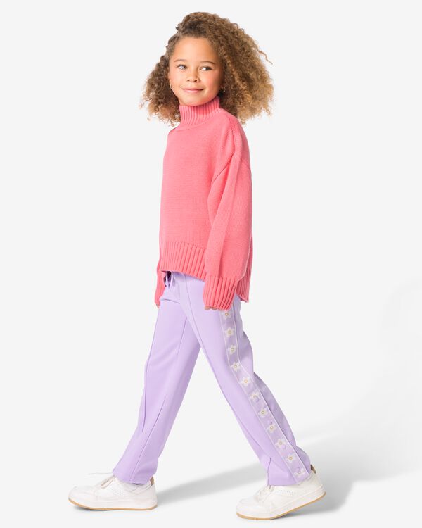 Kinderhose mit gerader Passform &ndash; Blumen lila - 30842617LILAC - HEMA