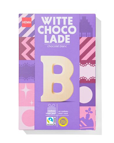 lettre en chocolat blanche B 140g - 24403102 - HEMA