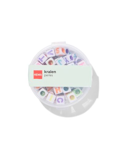 doosje kralen vierkant alfabet - 15900549 - HEMA