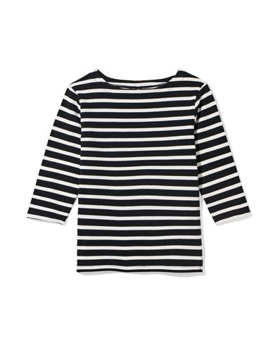 dames T-shirt Cara wit/zwart wit/zwart - 36300335WHITEBLACK - HEMA