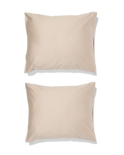 Taies d'oreiller 60x70cm satin sable - 5180043 - HEMA