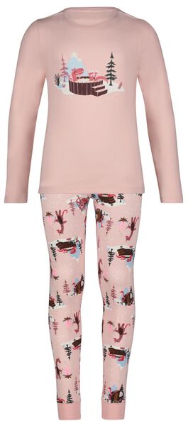 HEMA Kinder Pyjama Mit Puppennachthemd, Glamping Hellrosa  - Onlineshop Hema