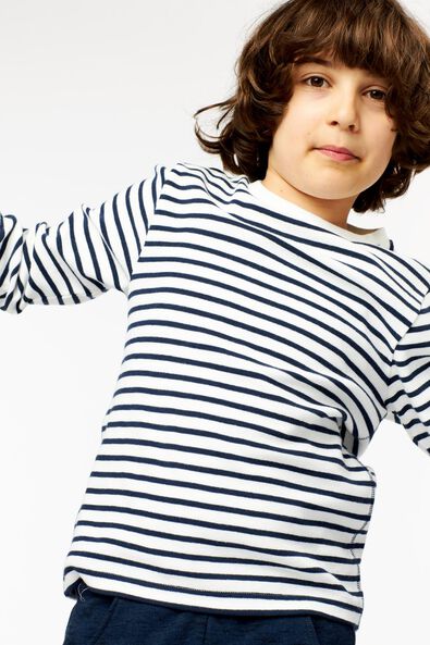 Kinder-Sweatshirt, Streifen dunkelblau - 1000024573 - HEMA