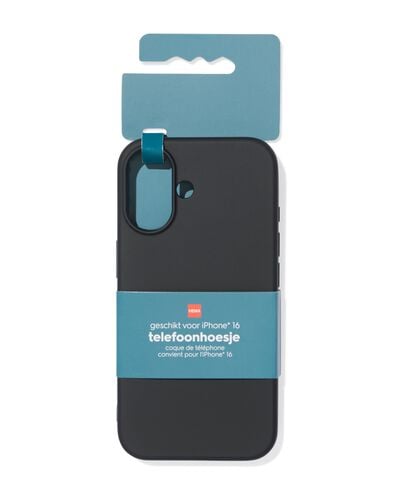 coque noire pour t&eacute;l&eacute;phone iPhone 16 - 39620047 - HEMA