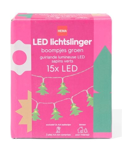 guirlande lumineuse 2,5 m avec 15 LED sapin de Noël pour l'intérieur - 25510014 - HEMA