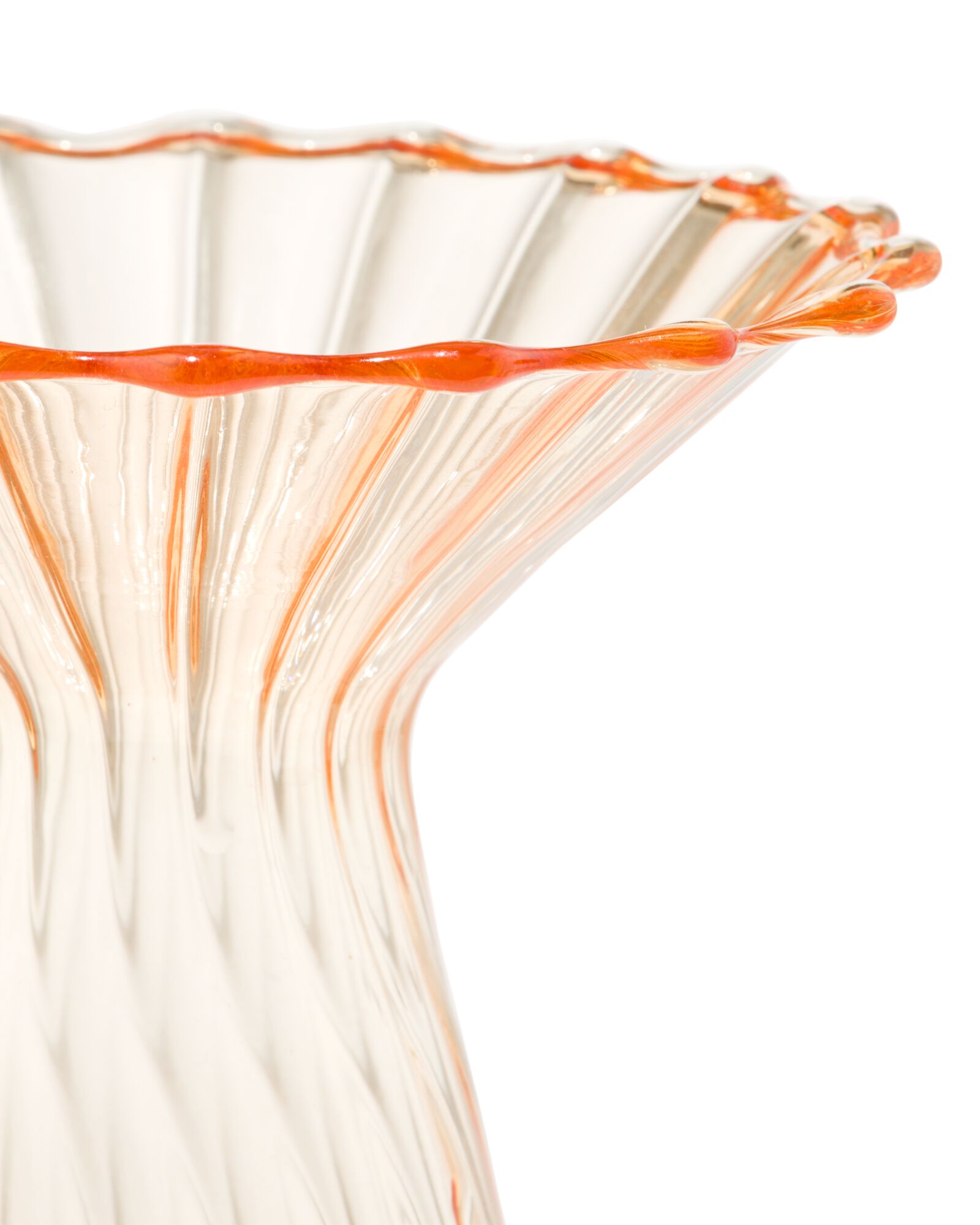 Vase f&uuml;r Duftst&auml;bchen, ⌀10 x 12 cm, Glas mit Kragen, gelb - 13507532 - HEMA