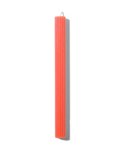 bougie longue &agrave; cannelures &Oslash;2x24 orange - 13502925 - HEMA