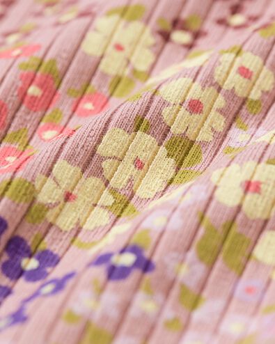 kinder T-shirt jersey bloemen oudroze oudroze - 30866407OLDPINK - HEMA