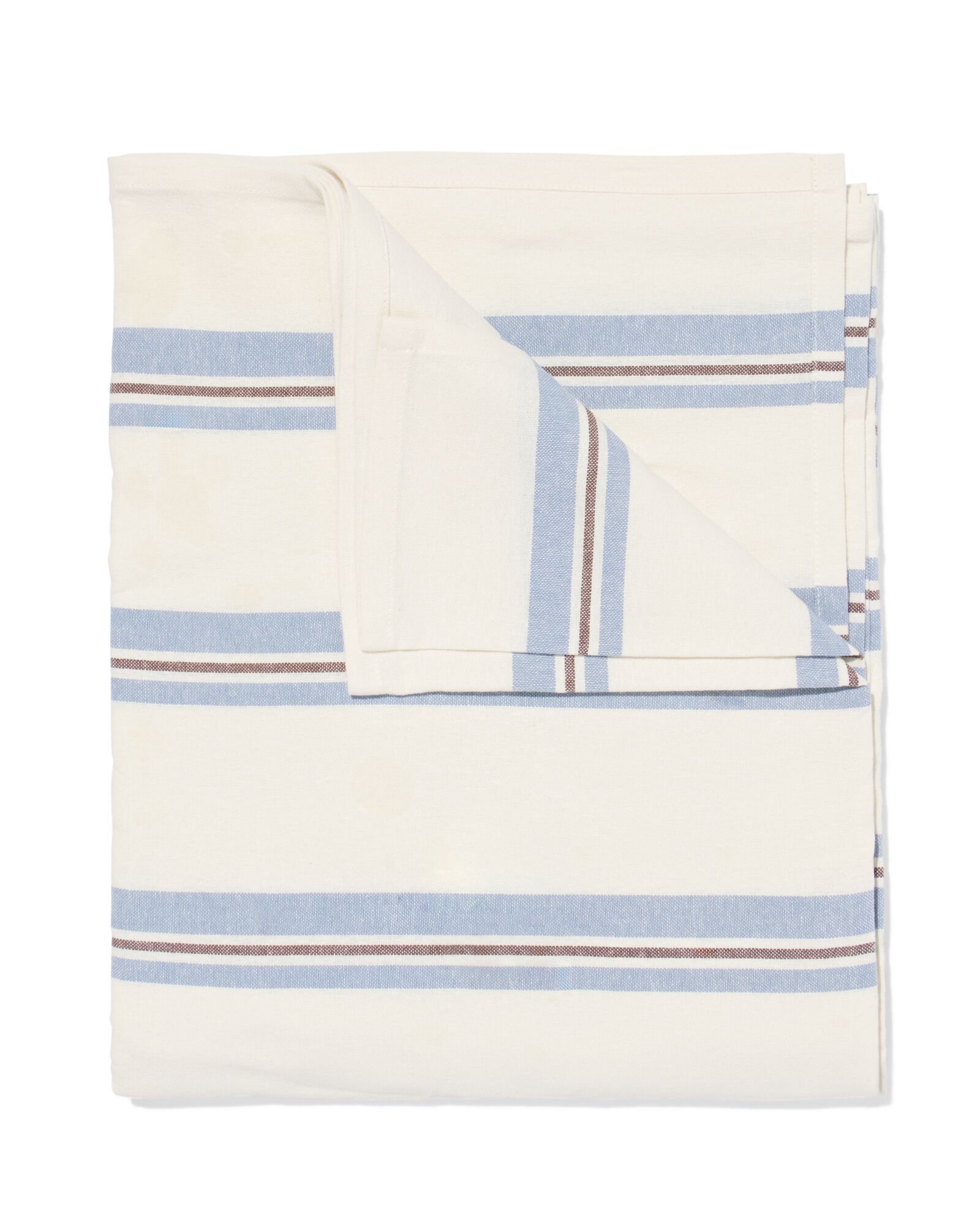 Tischdecke XL 320 x 145 cm, Baumwolle, blau gestreift - 5300096 - HEMA