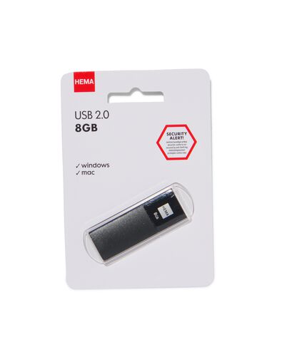 USB-Stick 2.0, 8 GB, schwarz - 39540001 - HEMA