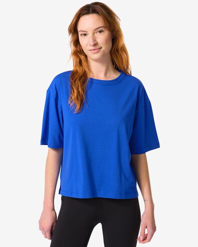 Oversize-Damen-T-Shirt knallblau - 36010314BRIGHTBLUE - HEMA