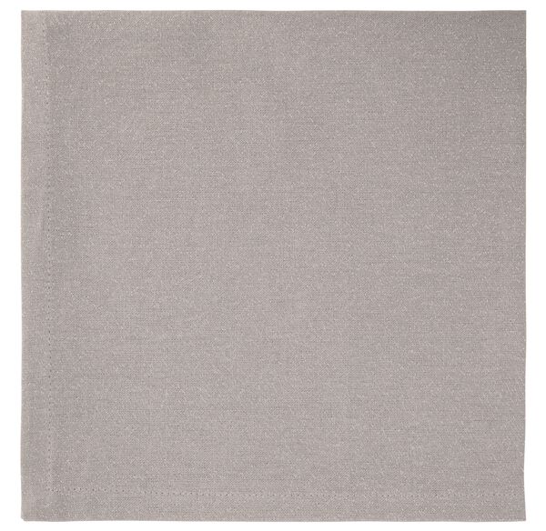 2 serviettes en coton 47x47 gris avec des paillettes - 5300125 - HEMA