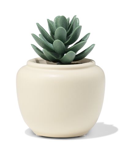 cache-pot ⌀7x7,4 cm c&eacute;ramique cr&egrave;me - 13325080 - HEMA
