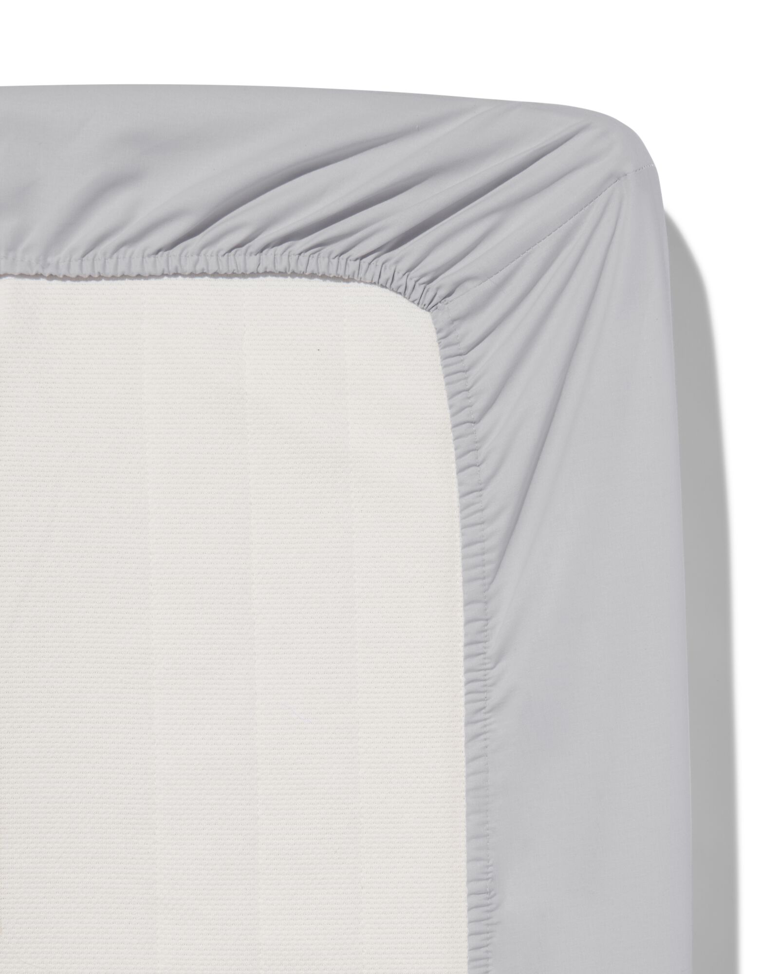 drap-housse boxspring coton doux 90x200 gris clair - 5180095 - HEMA