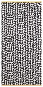 Strandtuch, 90 x 180 cm, Velours, Punkte, schwarz/weiß - 5290078 - HEMA