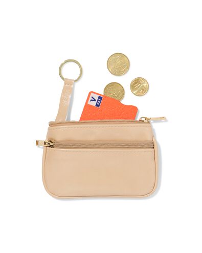 Schl&uuml;sseletui 12 &times; 8 cm, Kunstleder, beige - 18160036 - HEMA