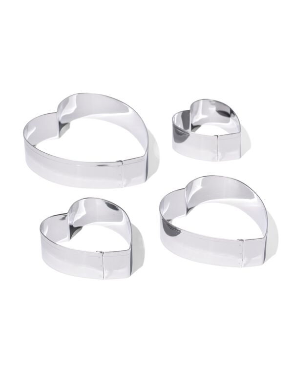 koekjesvormen hart - 4 stuks - 25250065 - HEMA