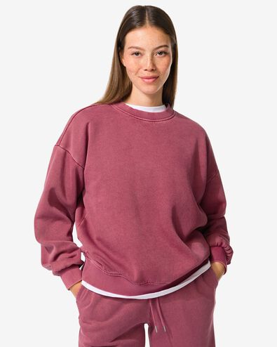 damessweater Esmee bordeauxrood - 36205450BURGUNDYRED - HEMA